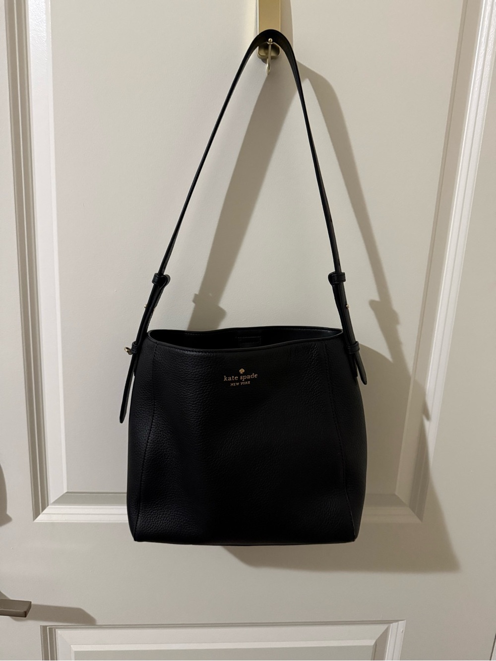 kate spade Black Pebbled Leather Shoulder Bag